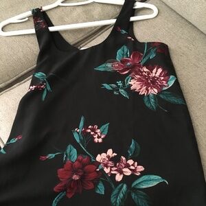 Black and Floral Reversible Tank Top/Blouse - Reitmans